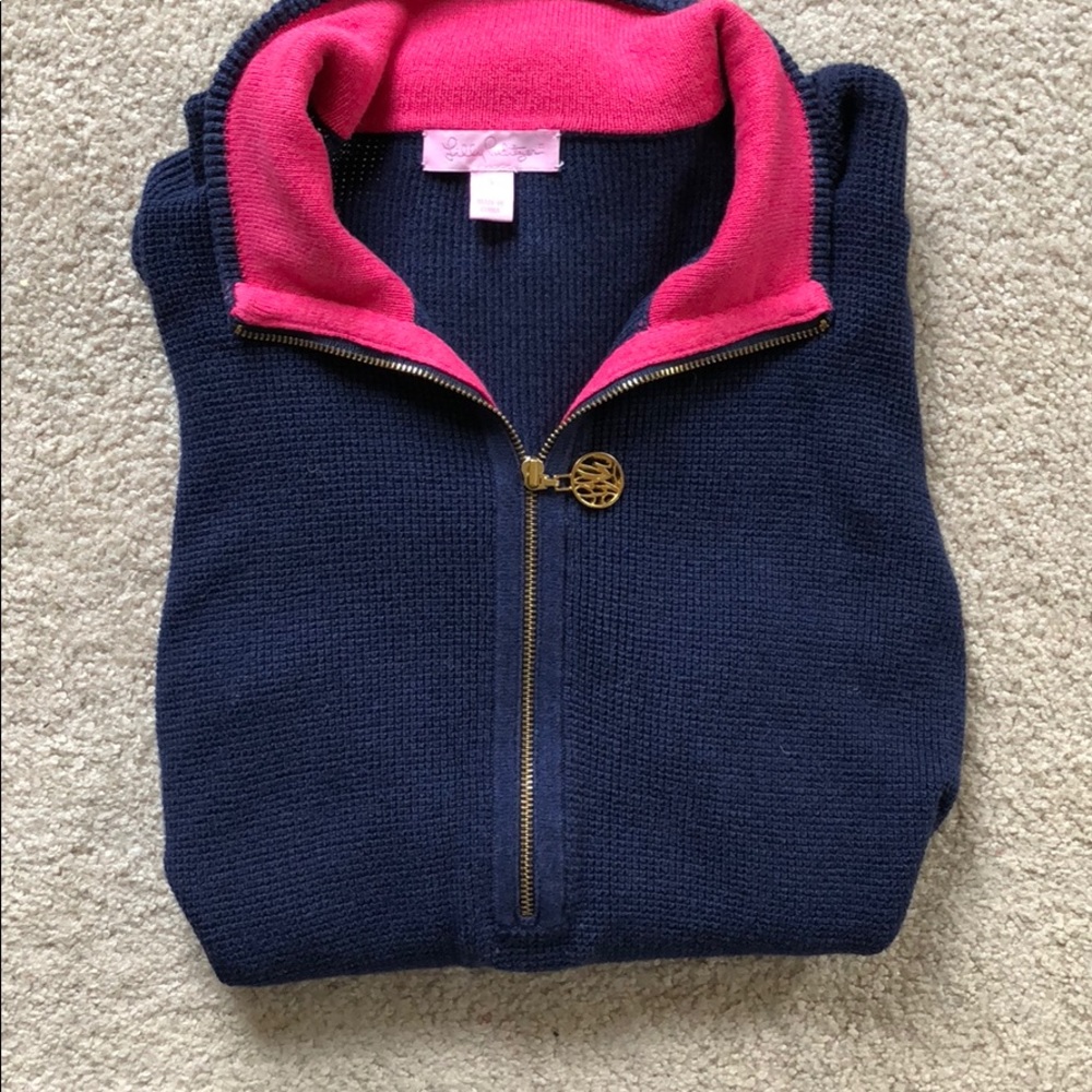 Lily Pulitzer navy long sleeve sweater